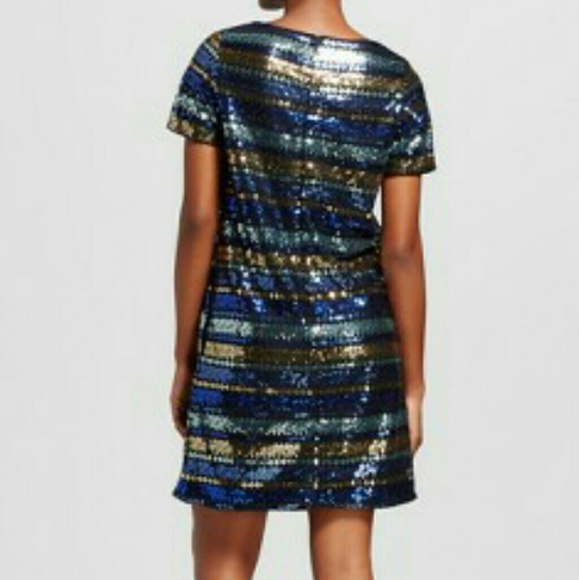 COPY - ISANI FOR TARGET STRIPED SEQUINED TSHIRT DRESS NWT - Picture 4 of 4